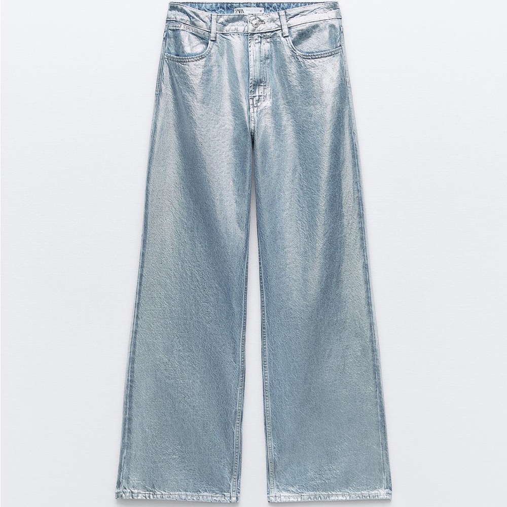 Zara metallic jeans